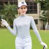 Roupa de Golfe Verão Seda Gelo Roupa de Proteção Solar Feminina Fina Respirável Outdoor Anti-UV Esportiva Manga Longa Roupa de Proteção Solar