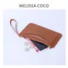 Cartera de Mujer Ultradelgada Color Sólido Multifuncional Larga Portátil Correa de Muñeca Extendida Bolsa para Teléfono Móvil