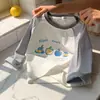 Camisetas de Manga Larga para Niños y Niñas Ropa de Otoño 2026 Nuevos Tops Elegantes de Bebé con Lazo y Dibujos Camisetas Básicas para Niños Otoño