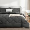 Venta Caliente Transfronteriza de Amazon Kit de Colcha Acolchada Acolchada de Color Sólido Cepillado Juego de Tres Piezas de Exportación Ropa de Cama Personalizada Europea y Americana