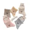Calcetines Cortos Bordados con Lazo y Lunares, Puño de Burbuja, para Mujer, Estilo Suave de Color Claro, Calcetines de Tubo Corto Finos para Niñas