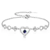 Comércio Exterior Transfronteiriço Pulseira Infinito Amor Prata Esterlina S925 Diamante Brilhante Doze Pedras de Nascimento Joia Pulseira de Zircônia de Luxo Leve de Alta Qualidade