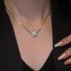 Diamante Flash estrella de cinco puntas cadena hueso de serpiente para mujer lujo ligero nicho 2023 nuevo collar francés diseño de moda accesorios moda