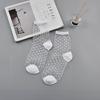 Meias finas de vidro transparentes da moda para primavera e verão, meias xadrez de cristal para senhoras, meias femininas, meias sexy, fabricantes, atacado