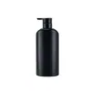 Garrafa de shampoo personalizada de 500ml, frasco de loção, frasco com pump preto, gel de banho, condicionador, frasco de embalagem química diária