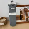 Meias Retro Estilo Coreano para Mulheres, Outono/Inverno, Meias sem Costura de Cano Médio, Padrão de Diamante, Renda Ondulada, Meias de Modelagem Solta, Atacado Direto da Fábrica