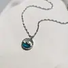 Collar de Delfín Azul Temperamento Diseño de Nicho Celebridad de Internet Estilo Caliente Colgante de Lujo Ligero Personalidad de Gama Alta Cadena Versátil para la Clavícula