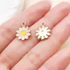 Pingentes de Gota de Óleo de Flor Branca Pura Margarida Flor de Cerejeira Rosa Crisântemo Brincos Pulseira Acessórios de Joia DIY Atacado