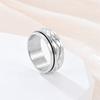 Accesorios Populares Transfronterizos Europeos y Americanos, Anillos Giratorios de Acero de Titanio, Diseño Moderno, Anillos Giratorios para Pareja Descompresores con Patrón de Diamantes