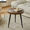 Mesa de centro creativa estilo nórdico transfronteriza para sala de estar, diseño minimalista, adecuada para apartamentos pequeños, tablero redondo, con un diseño que se asemeja a los anillos de los árboles