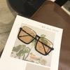 Retro Large Frame Slim Sunglasses Mulheres da moda Lower Half Frame Square Round Face Óculos em forma de óculos com Miopia Internet Celebrity