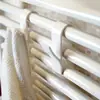 6 ganchos para radiador, ganchos móviles para baño, ganchos sin taladro, adecuados para barras colgantes y radiadores de baño con un diámetro de 2.6 cm o menos, estante multifuncional para baño, adecuado para colgar toallas, perchas, ropa, bolsas, sombreros, etc., listos para usar, gancho para toalla, gancho práctico, accesorio de baño