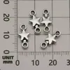 Lote de 50 colgantes antiguos de plata hueca con forma de estrella de cinco puntas y cuatro estrellas, hechos a mano, creativos, para hacer tú mismo, fabricantes de accesorios de joyería al por mayor.