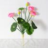 Ramo de decoración de flor de loto simulada con contenido Yang, ramo pequeño de loto falso para decoración de paisajismo de acuario de hotel y restaurante