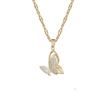 Collar para Mujer Celebridad de Internet Transfronterizo Estilo Pequeño y Elegante Mariposa de Diamantes Completos Collar para Mujer Temperamento Estilo Japonés-Coreano Cadena para Clavícula de Acero de Titanio para Mujer