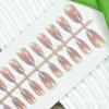 Armadura hecha a mano armadura prefabricada temperamento simple cuentas de vidrio ojo de gato degradado púrpura rubor usando parche de uña de armadura 30 piezas