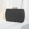 Bolsa de Festa Quadrada Texturizada de Alta Qualidade, Bolsa Brilhante, Clutch Feminina, Bolsa de Vestido de Banquete Incrustada de Diamantes, Bolsa Quadrada Pequena Transversal