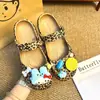 Zapatos de ballet con estampado de lunares estilo Ins, leopardo KT, accesorios para DIY, dijes de zapatos de moda y versátiles, hebillas decorativas para zapatos con agujeros