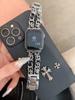 Adecuado para applewatch Apple Watch iwatch78 generación retro punk metal correa de doble cadena personalidad hombres