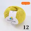 Hilo de Algodón Puro Hilo de Lana Amigable para Bebés para Gorros, Bufandas y Muñecas Hechas a Mano de Bricolaje