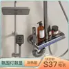 Válvula Termostática Torneira de Chuveiro Válvula Misturadora Acessórios Banheiro Display Digital Botão de Chuveiro com Pressão Aumentada Válvula Principal de Água Quente e Fria Interruptor