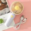 Nuevo ventilador pequeño recargable por USB de mano con dibujos animados, miniventilador portátil para exteriores, regalo para estudiantes