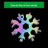 Ferramenta Chave de Floco de Neve Tiktok Aço Ferramenta Sextavado Octogonal 18-em-1 Mini Universal Multiuso Armazenamento para Uso Doméstico