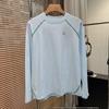 Tops de Montanha Estilo Outdoor com Painéis Coloridos Contrastantes de Secagem Rápida para Homens e Mulheres no Outono Soltos Micro-Elásticos Camisetas de Base Esportivas de Manga Longa