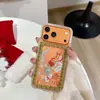 Arena Movediza Animales Navideños Adecuado para Funda de Teléfono Móvil Apple 17Promax Iphone16 Lujo 15 Anticaída 14 Elegante