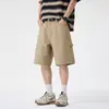 2026 Nuevos Pantalones Cortos Casuales Sueltos para Hombre de Alta Gama, Resistentes, Lavados, Estilo Americano High Street Workwear con Múltiples Bolsillos