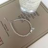 Pulseira Simples de Prata Esterlina S925 com Contas Leves Doudou Feminina Prata de Luxo Leve Nicho Pulseira para Namorada Elegante Nova Pulseira da Moda