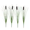 Capim dos pampas artificial de haste única transfronteiriço, capim-dos-lagos, capim-cebola, velas-d'água, plantas verdes artificiais para decoração de paisagismo de hotel e shopping