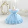 Vestido para Niña de Comercio Exterior Transfronterizo, Elegante Vestido de Noche, Falda Corta Esponjosa, Tutú para Pasarela Infantil y Piano