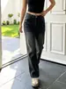 Amazon 2026 Primavera/Otoño Nuevos Jeans Rectos para Mujer Versátiles Color Degradado Taladrado en Caliente Commute Jeans de Mezclilla Retro Venta al por Mayor