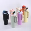 Novo Copo de Carro Owala Mesmo Estilo 40oz com Alça Aço Inoxidável 304 Copo Térmico Portátil para Carro Copo de Gelo Frio