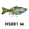 Cebo Luya de 10 cm multi-sección pez plástico cebo duro 15.5g siete secciones Luya cebo de imitación segmento tiro largo cebo falso cebo de pesca