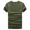 Camiseta de manga corta de color liso para hombre 2023, de algodón de verano para estudiantes, de media manga blanca, con cuello redondo, de moda, con cara limpia