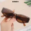 Gafas de Sol Ojo de Gato de Moda 2025 para Mujer Tendencia Alto Sentido Gafas de Sol con Incrustaciones de Diamantes Gafas de Sol al por Mayor Transfronterizas para Mujer
