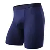 Ropa Interior Deportiva para Hombre, Anti-Rozaduras, Longitud Extendida, Piernas Anti-Rozaduras, Malla de Seda Hielo, Talla Grande, Transpirable, Secado Rápido, Brief Deportivo de Cintura Media