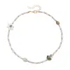 Joyería transfronteriza europea y americana: Collar con colgante de hongo de cerámica colorido estilo rosa girly, collar original de estilo casual de verano para mujer
