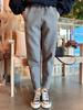 Pantalones de chándal casuales de otoño para mujer, capa de aire, adelgazantes, fáciles de combinar, ligeramente elásticos, tobillo estrecho, pantalones casuales para mujer