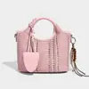Bolso de Mano de Mimbre Tejido a Mano de Alta Gama para Mujer 2026 Nuevo Bolso Cubo de Moda Bolso de Hombro Único Bolso Cruzado