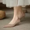 Tacones altos puntiagudos versátiles y elegantes de estilo coreano para mujer, nueva colección otoño 2026, salones de tacón de aguja de punta baja en charol