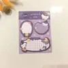 Nuevo conjunto combinado de dibujos animados de notas adhesivas, diseño creativo y único para los cuadernos de los estudiantes, lindos bloc de notas