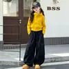 Conjunto de Sudadera con Capucha Estilo Ropa de Trabajo para Niñas Primavera y Otoño para Niños Medianos y Grandes Pantalones de Pierna Ancha de Moda Conjunto de Dos Piezas Versión Coreana Elegante Ropa para Niños