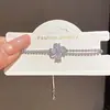 Pulseira Flor Trevo da Sorte em Zircônia, Pulseira de Luxo Leve de Alta Qualidade, Nova Moda 2026 Versátil Joias para o Dia a Dia Atacado