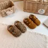 Zapatos Birkenstock para niños, nueva colección primavera/otoño 2026, zapatos de suela blanda para niñas, mocasines con estampado de leopardo, zapatos pequeños de cuero elegantes y versátiles