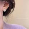 Aretes de perlas con aguja 925 para mujer, colgantes en la parte trasera, estilo ins, nuevo estilo caliente, modernos, lisos, circulares, nicho, aros para la oreja, venta al por mayor