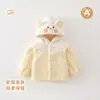 Casaco de Bebê Inverno Top Infantil com Capuz para Criança Pequena Roupas Infantis Top Masculino Forrado com Fleece Roupa de Inverno Unissex Espessado