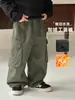 Pantalones Cargo Forrados de Felpa para Niños 2025 Invierno Nuevos Pantalones Largos Cálidos Engrosados para Niños Ropa de Otoño e Invierno de Moda